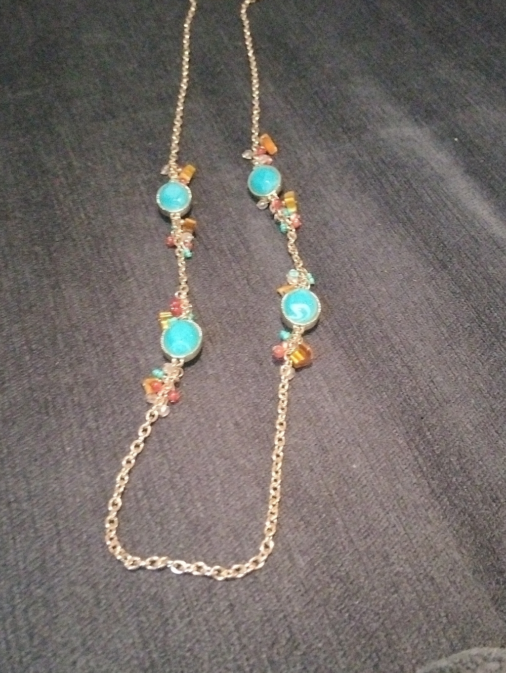 Ruby Rd. Gold-Tone Necklace with Turquoise and Multicolor Accents